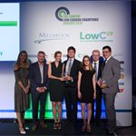 2016 Outstanding Low Carbon Publication or Report - Cambridge Econometrics & Element Energy. L-R Nicki Shields, Jon Hilton - Pres, IMechE (sponsors), Celinze Cluzel, Alastair Hope-Morley, Elise Ravoire - Element Energy and Phil Summerton - Cambridge Econometrics