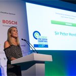 MC Nicki Shields announces Outstanding Individual in Promoting Low Carbon Transport, Sir Peter Hendy