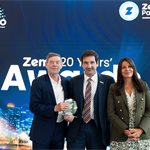 20th Anniversary Award recipient Prof Dave Greenwood (WMG)  (c) with Zemo Chair Philip Sellwood and awards host Ginny Buckley
