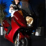 A Vectrix Electric Scooter was also on display.
