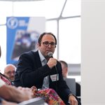 James Murray, Business Green chairing panel session Tackling air quality & climate change