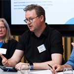 Anna Lindt (SMMT) and Mark Constable (Trojan Energy) during EVs parallel session