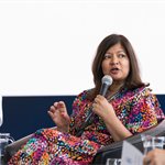 London Deputy Mayor for Environment, Shirley Rodrigues during panel session Tackling air quality & climate change