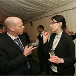 John Lippe of Ford Motor Co in discussion with DEFRA's Gosia Golebiewska