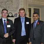 SMMT CEO Paul Everitt (l), LowCVP MD Greg Archer (c) & Minister Sadiq Khan (r)
