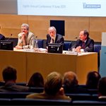 Session 1 Panel -  Roland Hwang (l), David Ward (2nd-l), Jack Short (2nd r) & John Lewis (r) Q&As