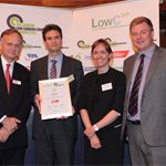 Report of the Year Award - Runner-Up: (l-r) Stephen Tetlow (IMechE), Ausilio Bauen (E4Tech), Claire Chudziak (E4Tech), Greg Archer (LowCVP)