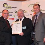 Heavy Duty Vehicle Award - Runner-Up: (l-r) Tony King (Hardstaff), Ray Engley (RHA), Greg Archer (LowCVP)