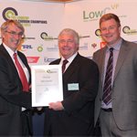 Heavy Duty Vehicle Award - Highly Commended: (l-r) Ray Cattley (Volvo), Ray Engley (RHA), Greg Archer (LowCVP)