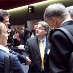 Representatives from the fuel sector meet during the coffee break