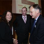 (l-r) Kate Bellingham, Andy Eastlake (LowCVP MD) and Stephen Tetlow (IMechE Chief Executive)