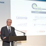 Alex Burns, CEO Millbrook, speaking at LowCVP Champions Awards dinner